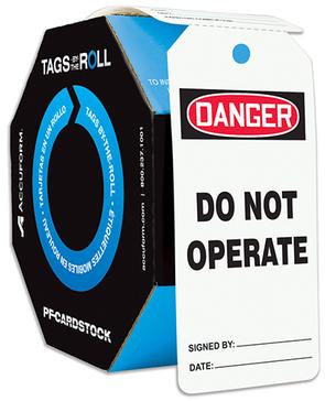 Panduit-PCT-1081-B Tags Safety Tags, BY T RL, DO NOT OPERATE, BK A