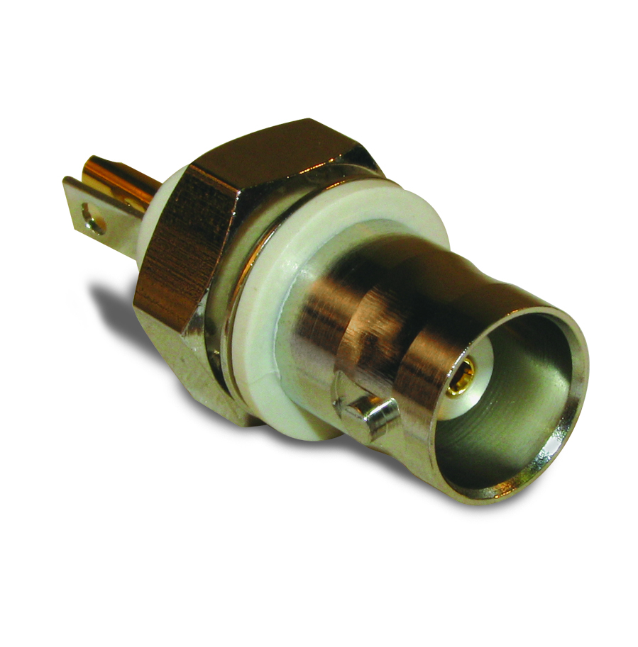 Amphenol RF-112431 RF-Steckverbinder Conn BNC 0Hz to 4GHz 50Ohm Solder Cup ST Panel Mount RCP Gold