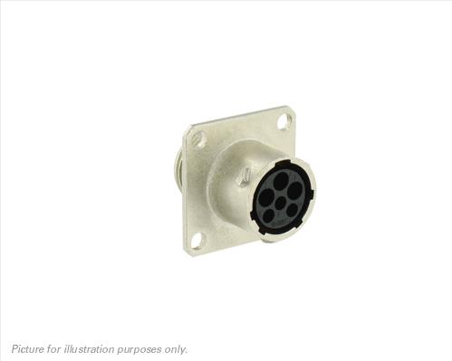 SOURIAU-UT00103W3SH 圆形连接器 Conn Circular SKT 6 POS ST Flange Mount 6 Terminal 1 Port