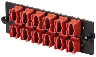 Panduit-FAPH1624RDMPO Steckverbinder, LWL Opticom® 1OOG MPO fiber adapter panel (FAP) loaded with sixteen (16) Type A