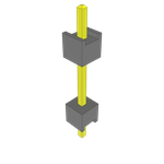 Conn Board Stacker HDR 1 POS 2.54mm Solder ST Top Entry Thru-Hole Bulk