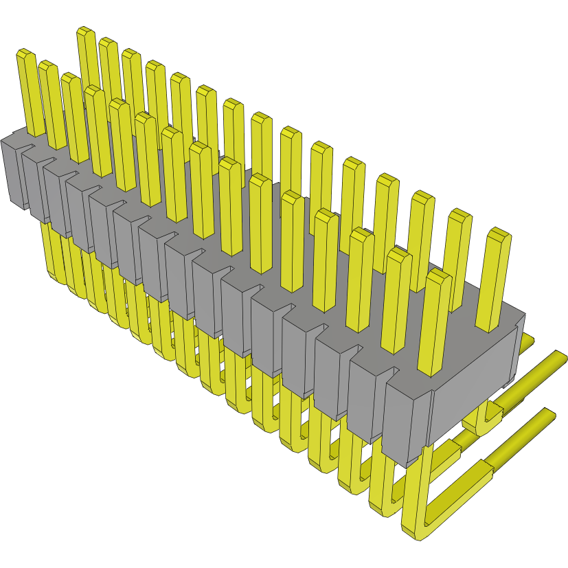 Samtec-HTMS-115-03-G-D-RA Piastre connettori e prese PCB Conn Unshrouded Header HDR 30 POS 1.27mm Solder RA Side Entry Thru-Hole Tube