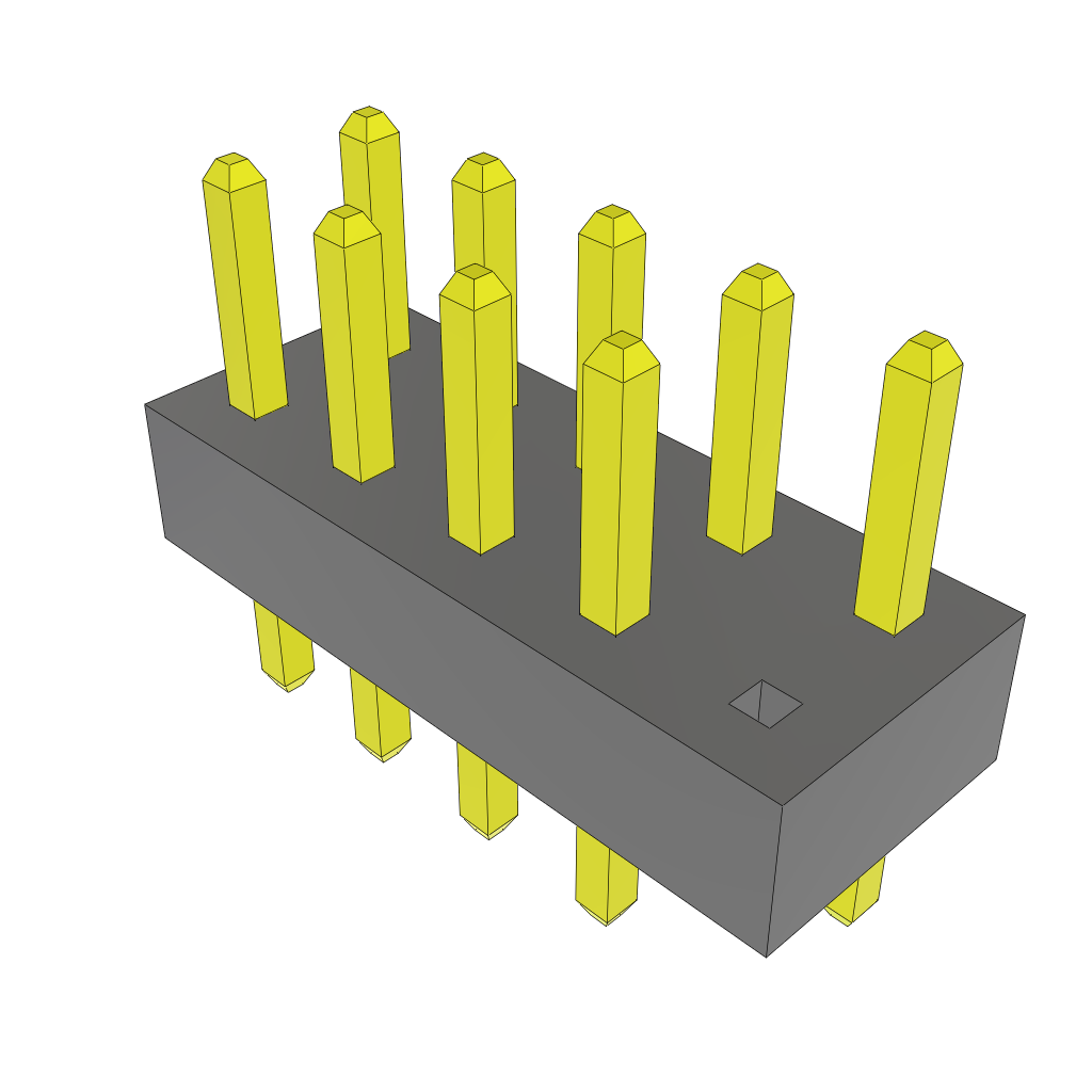 Samtec-TMMH-105-01-F-D-009 Connector Headers and PCB Receptacles Conn Unshrouded Header HDR 10 POS 2mm Solder ST Top Entry Thru-Hole Bulk