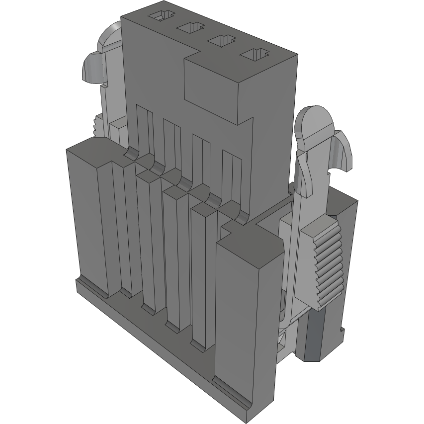 Samtec-ISDF-04-S-M 分立接线罩连接器 Conn Housing RCP 4 POS 1.27mm Crimp ST Cable Mount Black TIGER EYE™ Tube