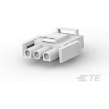 TE Connectivity-770018-1 Einzeladersteckverbinder, Gehäuse Conn Housing PL 3 POS 6.35mm Crimp ST Cable Mount White Package