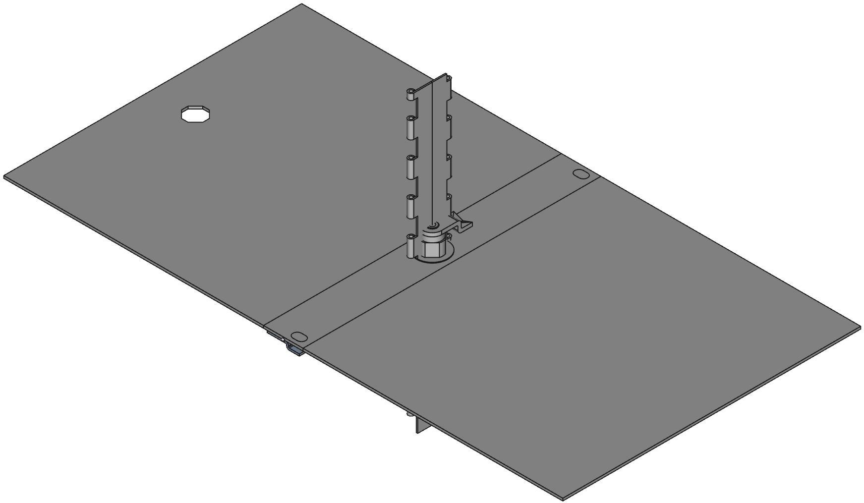 Hammond Manufacturing-PHPF19008BK2 null Hinged Flat Door Panel, Steel, Black Color
