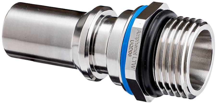 Amphenol-SQD-06PAFM-PBE001 Accesorios de administración térmica Thrml Mgmt Access Liquid Cooling Socket Blue Staniless Steel