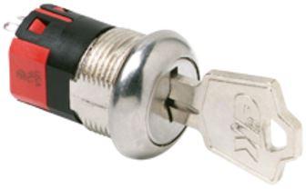 Littelfuse-Y101132C8WCNQ Schlüsselschalter Switch Key Lock ON ON SPDT 90° Flat Key 4A 250VAC 28VDC Wire Lead Panel Mount