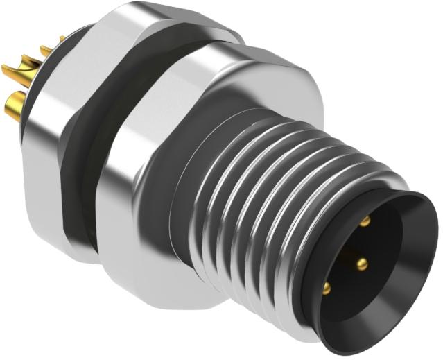 Tensility International-54-00096 Steckverbinder, rund Conn M5 Circular PIN 4 POS Solder Cup ST Panel Mount 4 Terminal 1 Port