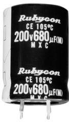 Rubycon-450MXC100MEFCSN22X35 Kondensator, Aluminium Cap Aluminum Lytic 100uF 450V 20% (22 X 35mm) Snap-In 10mm 0.69A 3000h 105°C Bulk
