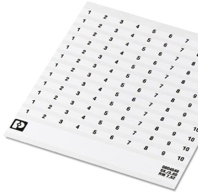 PHOENIX CONTACT-0804549:0011 Connector Accessories Connector Accessories Marker Card Straight Polyester White