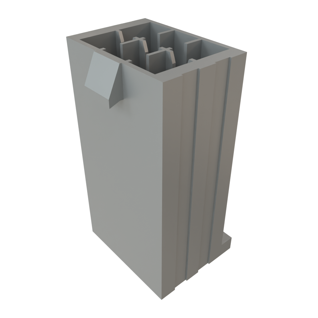 Samtec-IPM1-03-D Einzeladersteckverbinder, Gehäuse Conn Housing F 6 POS 2.54mm Crimp ST Cable Mount White
