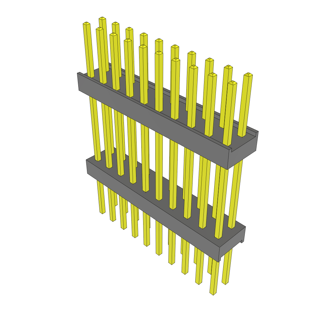 Samtec-ZW-10-13-T-D-650-310 Connector Headers and PCB Receptacles Conn Board Stacker HDR 20 POS 2.54mm Solder ST Top Entry Thru-Hole Bulk
