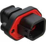 Conn Housing RCP 6 POS Crimp ST Panel Mount Black