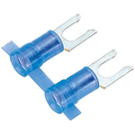 Fork Terminal 14-16AWG Copper Blue 21.59mm Tin T/R