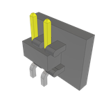 Conn Unshrouded Header HDR 2 POS 2mm Solder RA Side Entry SMD T/R