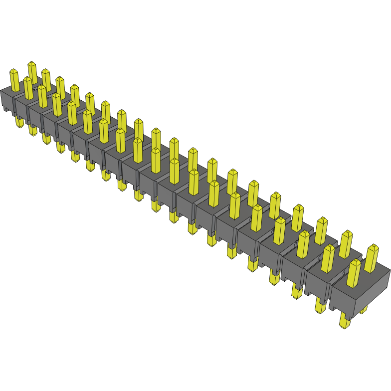 Samtec-TSW-119-06-S-D Steckverbinderleisten und Leiterplattenbuchsen Conn Unshrouded Header HDR 38 POS 2.54mm Solder ST Top Entry Thru-Hole Bulk
