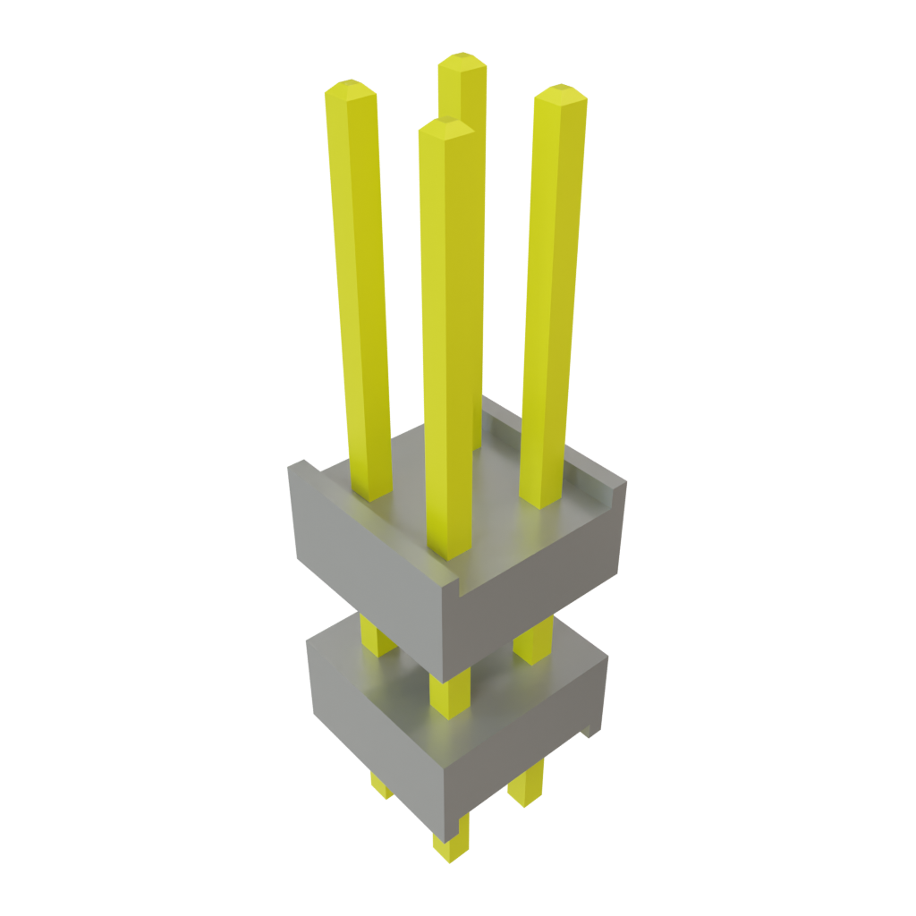 Samtec-DW-02-09-G-D-300 Steckverbinderleisten und Leiterplattenbuchsen Conn Board Stacker HDR 4 POS 2.54mm Solder ST Top Entry Thru-Hole Bulk