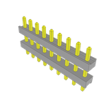 Conn Board Stacker HDR 9 POS 2mm Solder ST Top Entry Thru-Hole Bulk