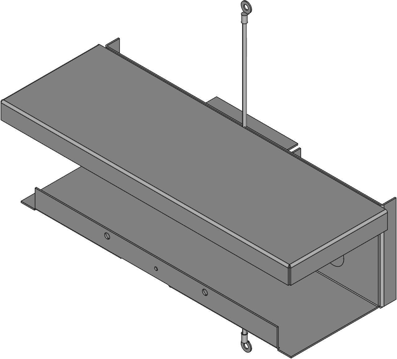 Hammond Manufacturing-C3RWT412 Kästen, Gehäuse und Gestelle Gray Galvanized Steel Type 3R Wiring Trough