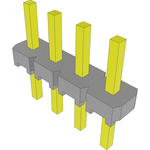Conn Unshrouded Header HDR 4 POS 2.54mm Solder ST Thru-Hole Bulk