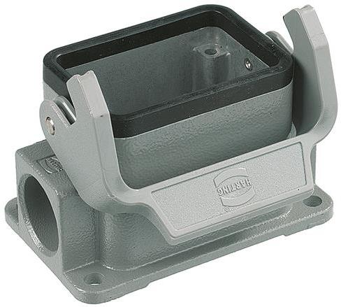HARTING-09300061291 Schrumpfbalgenadapter Surface Mount Housing 90° 6B Shell Size Powder Die Cast Aluminum Single Lock Han®