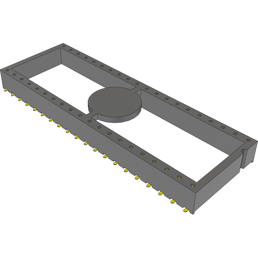 Samtec-ICF-640-S-O-TR Prise de raccordement Conn DIP Socket SKT 40 POS 2.54mm Solder ST SMD T/R