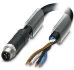 PHOENIX CONTACT-1408815 Andere Kabelbaugruppen Cable Assembly, 4-position, PUR halogen-free, black-gray RAL 7021, Plug straight M12, T-coded, on free cable end, cable length: 10 m