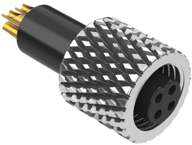 Tensility International-50-00605 Steckverbinder, rund Conn M5 Circular SKT 4 POS Solder Cup ST Cable Mount 4 Terminal 1 Port