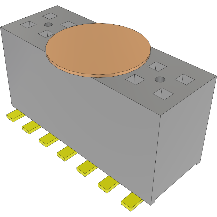 Samtec-FLE-107-01-GF-DV-K-TR Connector Headers and PCB Receptacles Conn Socket Strip SKT 14 POS 1.27mm Solder ST Top Entry SMD T/R