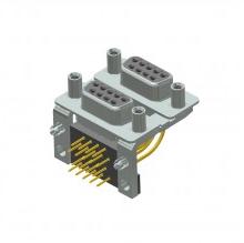 CONEC-164A19759X D-超小型连接器 Conn D-Sub SKT/SKT 9/9 POS Solder RA Thru-Hole 18 Terminal 2 Port
