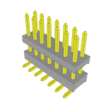 Samtec-TW-07-03-L-D-280-SM-A Steckverbinderleisten und Leiterplattenbuchsen Conn Board Stacker HDR 14 POS 2mm Solder ST Top Entry SMD Tube