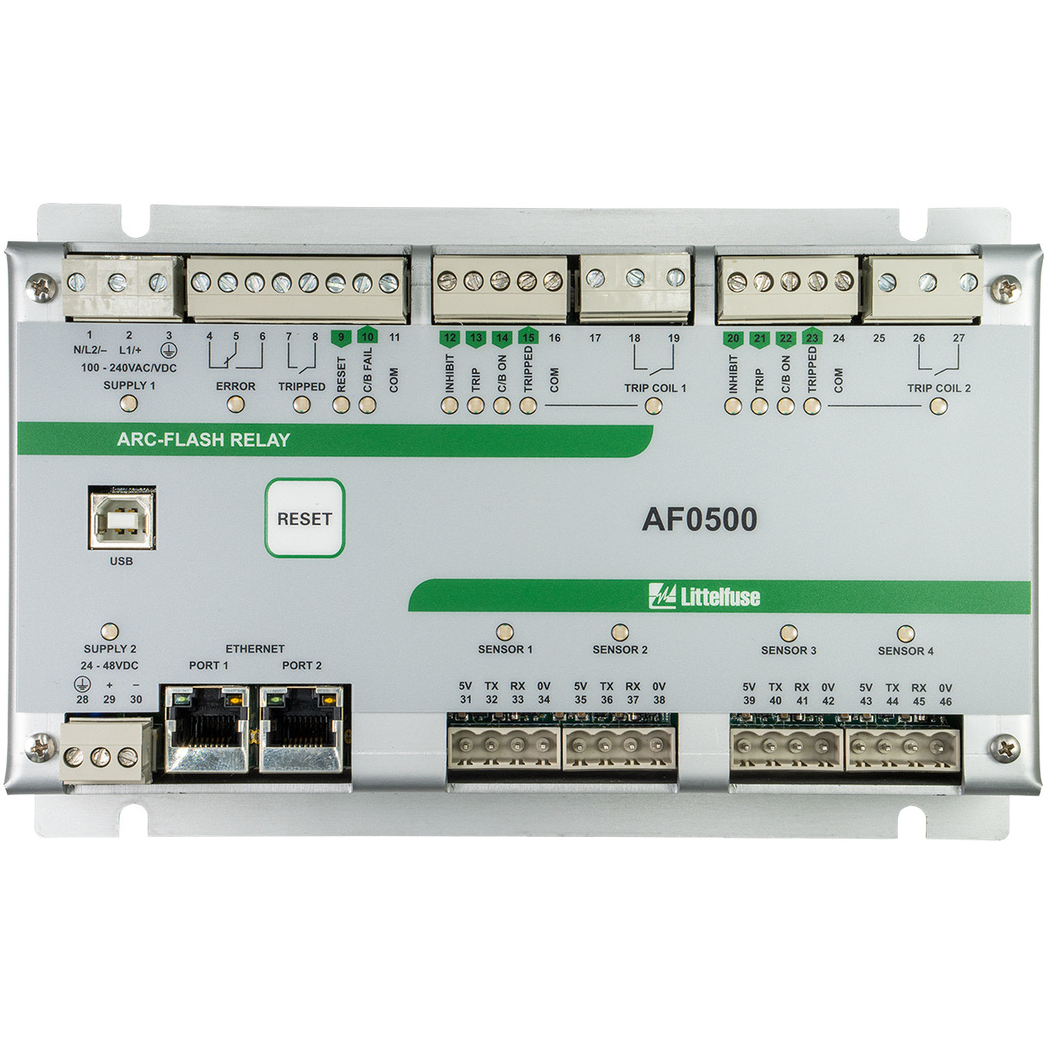 Littelfuse-AF0500-00-CC 继电器其他 Electromechanical Relay 110 to 250VDC 100 to 240VAC 20A (200x54x130)mm DIN Rail Protective Relay