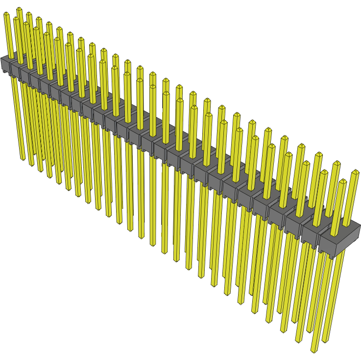 Samtec-TSW-126-30-L-D 连接器插头及 PCB 插座 Conn Unshrouded Header HDR 52 POS 2.54mm Solder ST Top Entry Thru-Hole Bulk