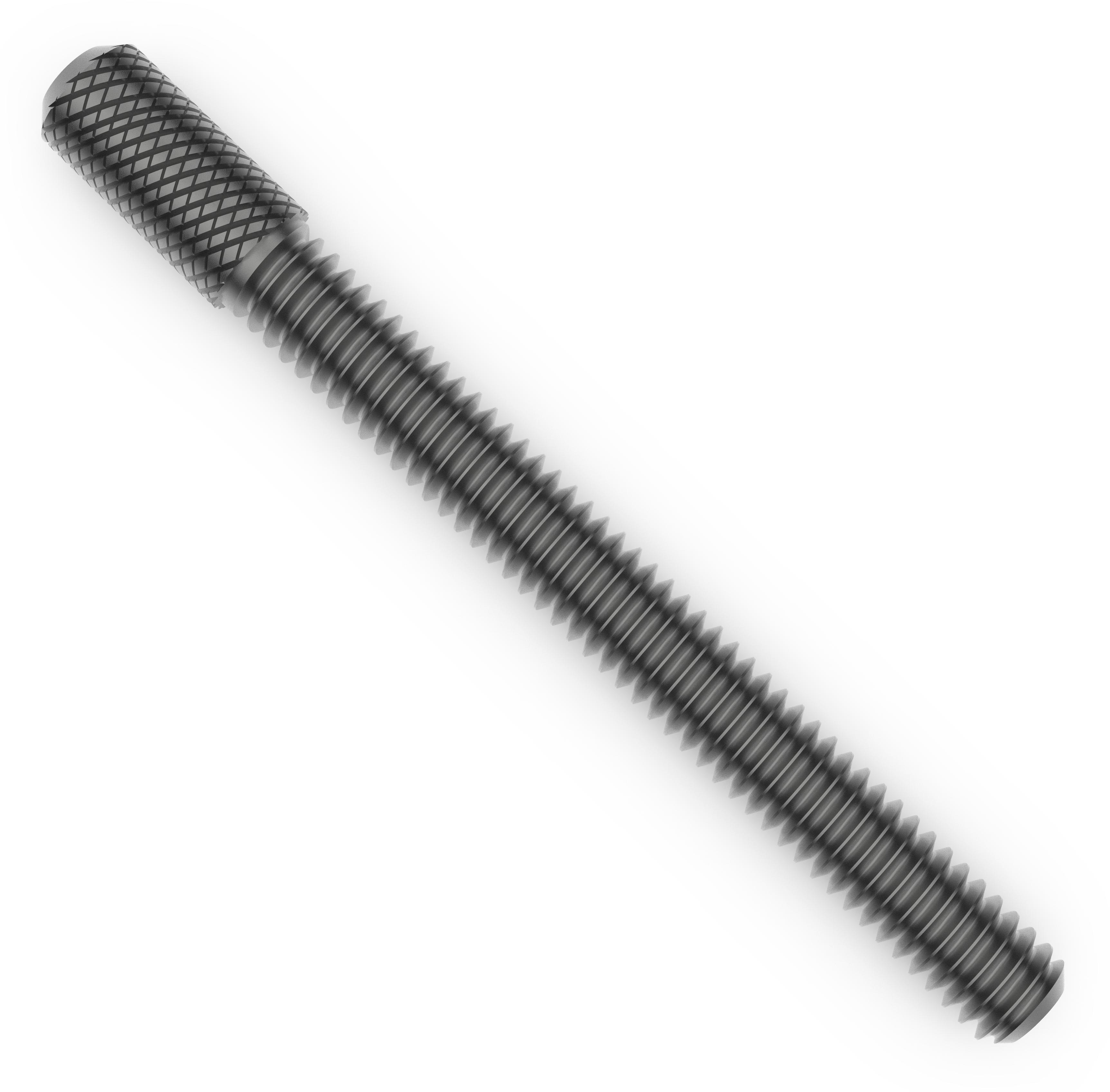 RAF Electronic Hardware-7151-SS 螺丝 Screw Thumb Diamond Knurl-HD 6-32-THD 3in/4in-LG Stainless Steel Plain