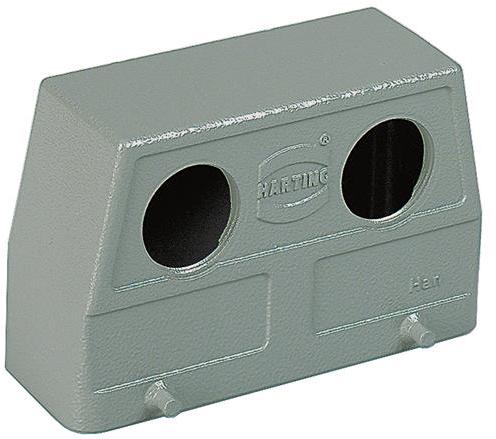 HARTING-09300240663 抽缩起动适配器 Hood 90° 24B Shell Size Powder Die Cast Aluminum Double Lock Han®