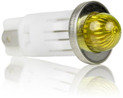 Visual Communications-1091QM7-24V Panel Mount Indicators Panel Mount Indicator Round 0.5" LED 24V Tab YLW