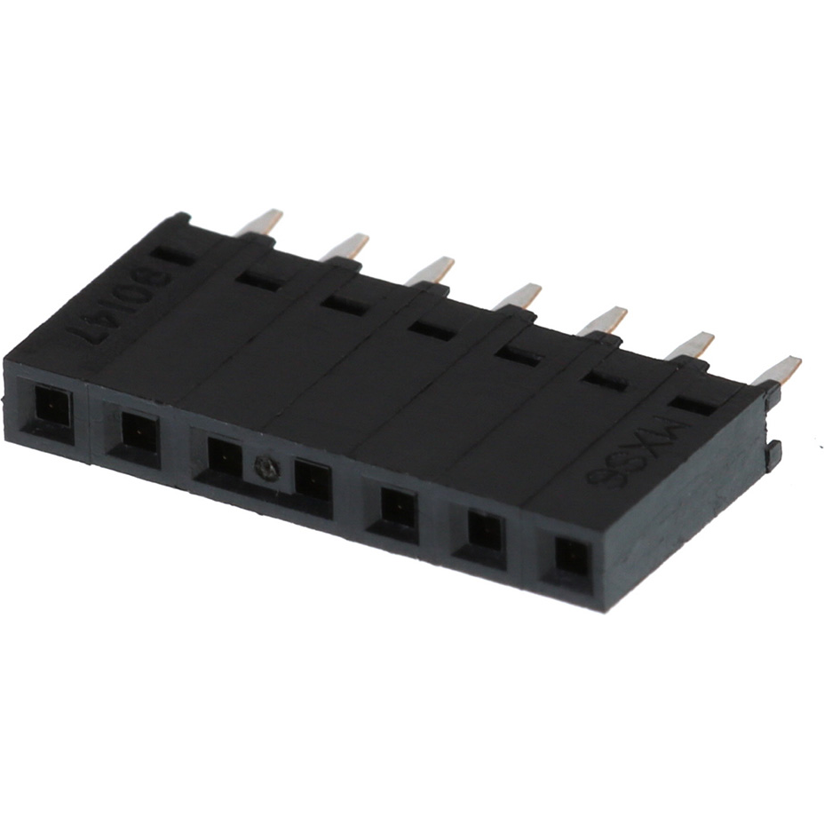 Molex-0901471107 Embases de raccordement et réceptacles PCB Conn Socket Strip SKT 7 POS 2.54mm Solder ST Top Entry Thru-Hole C-Grid Tube