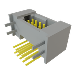Conn Shrouded Header (4 Sides) HDR 10 POS 1.27mm Solder RA Side Entry Thru-Hole TIGER EYE™ Tube