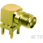 TE Connectivity-CONSMA002-G 射频连接器 Conn SMA 0Hz to 12.4GHz 50Ohm Solder RA Thru-Hole F Gold Bulk