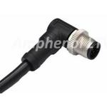 M Series, M12, A Code, Plastic, 4A, 05 pins, Male Connector, Male Contact, Right Angle, Screw Thread, Overmolded, Length 1000mm, IPX8