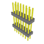 Conn Board Stacker HDR 14 POS 2.54mm Solder ST Top Entry Thru-Hole Bulk