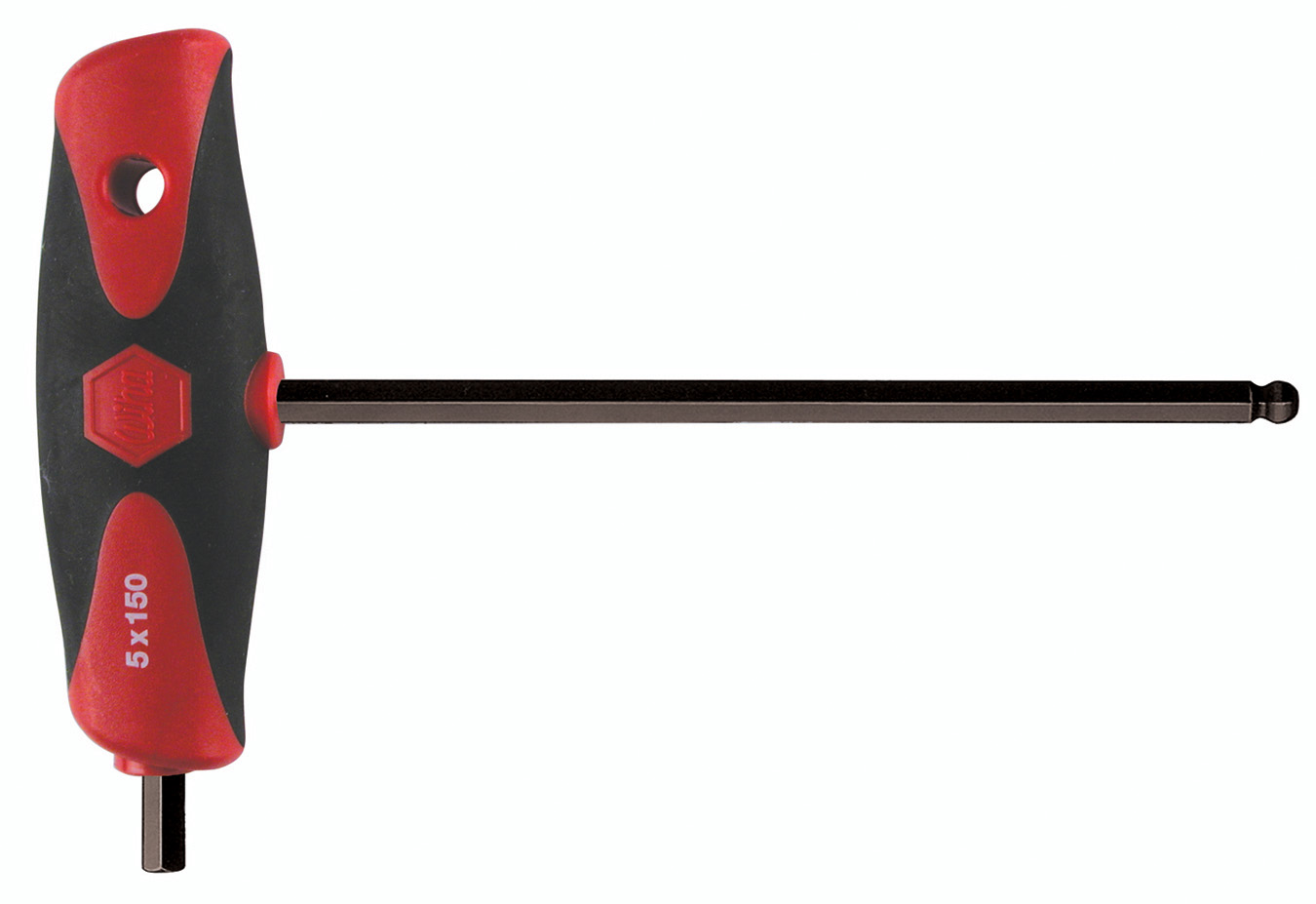 Wiha Tools USA-33450 Hex Keys Soft Grip Dual Drive Ball End Hex T-Handle 5.0mm