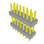 Conn Board Stacker HDR 14 POS 2mm Solder ST Top Entry Thru-Hole Bulk