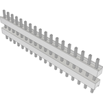 Conn Board Stacker HDR 18 POS 2.54mm Solder ST Top Entry Thru-Hole Bulk