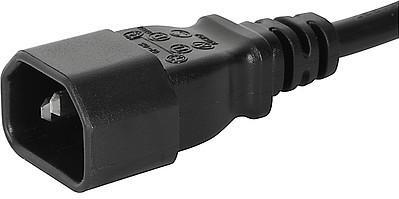 SCHURTER-6007.0204 Cable Assembly AC Power Cable Assembly 2m IEC 320/C14 3 POS M 18AWG