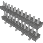 Conn Board Stacker HDR 11 POS 3.96mm Solder ST Top Entry SMD Tube