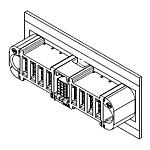 2.00mm, 2.50mm, 5.50mm Pitch EXTreme Ten60Power Vertical Receptacle with  Guides, 4 DC Power Circuits, 15 HD Signal Circuits, 4 DC Power Circuits
