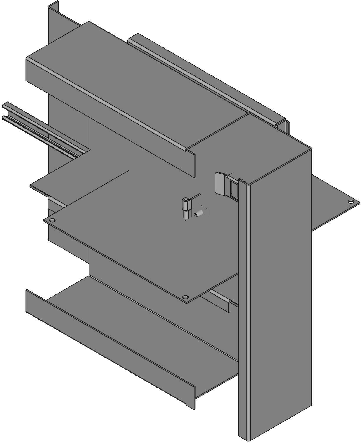 Hammond Manufacturing-1485CJ Verdrahtungskanäle Wireway Solid Wall Square Steel Gray
