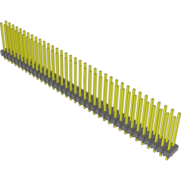 Samtec-MTSW-136-09-G-D-550 连接器插头及 PCB 插座 Conn Unshrouded Header HDR 72 POS 2.54mm Solder ST Top Entry Thru-Hole Bulk